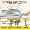 thumbnail image 3 of XYJBHB Chafing Dishes for Buffet, 9QT Chafing Dish Buffet Set, Stainless Steel Catering Warmer Server with 4 Full Size Pans for Home Party Wedding Buffets, Gold, 4 Pack, 3 of 6
