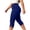 Blue, variant on Szhihuiw Leggings for Women Plus Size Fashion Side Slit High Waisted Capri Pants Casual Womens Trousers with Pockets