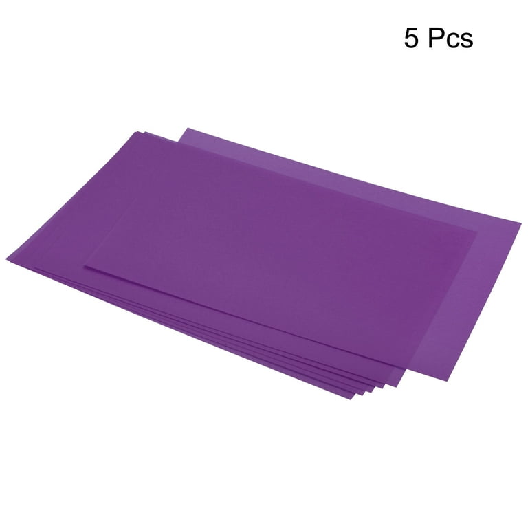 Uxcell Shrink Plastic Sheet 11.42 x 7.87 x 0.012 inch Sanded Shrink Films  Paper for Craft Purple 5 Pack 