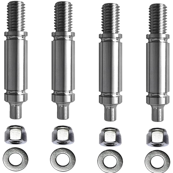 4 Pcs Dryer Front Back Drum Support Roller Shaft Kit, Left Right Hand Thread W10359271 W10359272, Steel Repair Part for Dryers compatible with Whirlpool