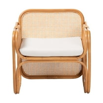 bali & pari Cambridge Natural Rattan Armchair - Handcrafted Lounge Chair