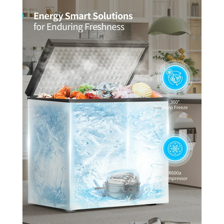 TABU 10.0 cu ft Deep Freezer, Removable Basket, Adjustable