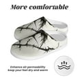 thumbnail image 6 of Rateoe Black And White Rose Print Women's Men's Cotton Knit Slippers Lightweight Memory Foam Indoor House Shoes with Anti-Skid Sole-37/38, 6 of 7
