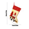 thumbnail image 3 of onlyliua Promoción de Temporada Media Navideñas Tejidas con Diseños de Papá Noel y Muñeco de Nieve Bolsas de Regalo Rojas Ideales para Colgar En Árbol de Navidad, 3 of 6