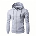 thumbnail image 3 of Men's Fall Winter 2 Piece Slim Fit Tracksuit Set, Full Zip Hoodie Sweatshirt & Drawstring Tapered Jogger Pants, Warm Athletic Workout Activewear Sweatsuit, 3 of 4