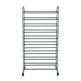 thumbnail image 4 of Simplify 10 Tier Space Saving Mobile 40 Pair Shoe Rack, Plastic and Metal, Gray, 4 of 8