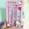 thumbnail image 4 of Sanrio-Juego de papelería, borrador de lápiz, regla Kawaii, Hello Kitty, Kuromi, Cinnamoroll, cosas de pintura, suministros escolares, regalos para estudiantes y niños, 4 of 4