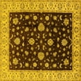 thumbnail image 1 of Ahgly Company Indoor Square Oriental Yellow Traditional Area Rugs, 8' Square, 1 of 4