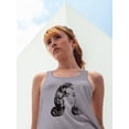 thumbnail image 2 of Woman With Stylish Hair Racerback Tank Women -Image by Shutterstock, Female x-Small, 2 of 4
