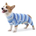 thumbnail image 2 of Cheers.US Dog Pajamas Long Sleeve Striped Casual Wear Pet Surgery Recovery Body Suit Fashion, Warm, Comfortable for Small Dogs, 2 of 16