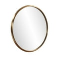 thumbnail image 3 of 20" Antiqued Brushed Brass Round Wall Mirror - Black, 3 of 5