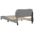 thumbnail image 5 of vidaXL Bed Frame with Headboard Light Grey 100x203 cm Fabric, 5 of 5