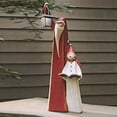 thumbnail image 1 of Birdeem Santa and Snowman Sculpture with Solar Lantern, 1 of 3