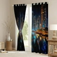 thumbnail image 3 of jejeloiu Modern City Black Out Curtains,Classical Architecture Curtains Pack of 2 (42x63 Each) For Kids, 3 of 6