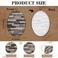 thumbnail image 3 of Canvas Wall Art Removable Stylish Wood Grain Knots Planks Beige Tone White Wash Rustic Oval Framed Canvas Prints Vintage Wall Hanging Decor for Home Decorations 8.6"x11.4", 3 of 7