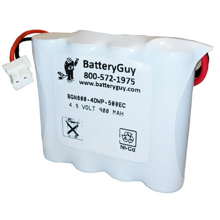 - BatteryGuy BGN800-4DWP-500EC 4.80V 900mah Rechargeable Nickel Cadmium Battery