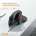 thumbnail image 4 of Ergono Mouse , ProtoArc EM11 Bluetooth Vertical Ergo Mouse, Rechargeable, 2.4G RGB Optical Vertical e, 4 of 5