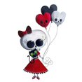 thumbnail image 3 of CafePress - Cute Skeleton Girl With Spooky Balloons Pajamas - Women's Short Sleeve Print T-Shirt and Pants Light Cotton Pajama Set, 3 of 7