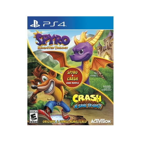 Crash N. Sane Trilogy + Spyro Ignited Bundle, Activision, PlayStation 4, 047875883123