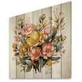 thumbnail image 2 of Designart "Vibrant Yellow Minimalism in a Bouquet I" Floral Print on Natural Pine Wood, 2 of 5