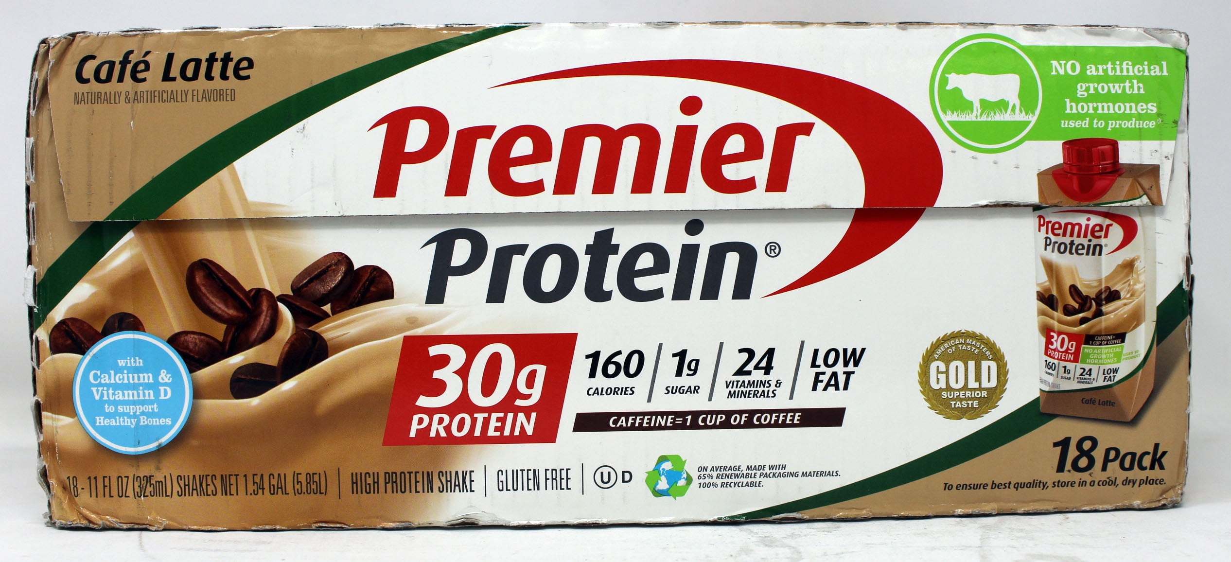 Premier Protein 30g Protein Shake Cafe Latte 18 Pack