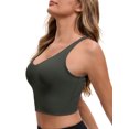 thumbnail image 4 of INSPIRE CHIC Women's Sports Bra Workout Fitness Longline Wireless Padded Yoga Tank Tops with Medium Support L Graphite Grey, 4 of 4