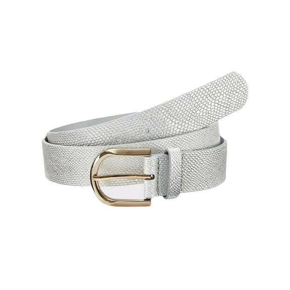 LASCANA Women's Metallic Faux Leather Belt