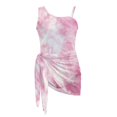 thumbnail image 6 of Whosucclay Pink Tie Dye Pattern Girls One Piece Swimsuit, Adjustable Strap Removable Pad Girls One Piece Swimsuits for Summer, 7-8 Years Old, 6 of 10