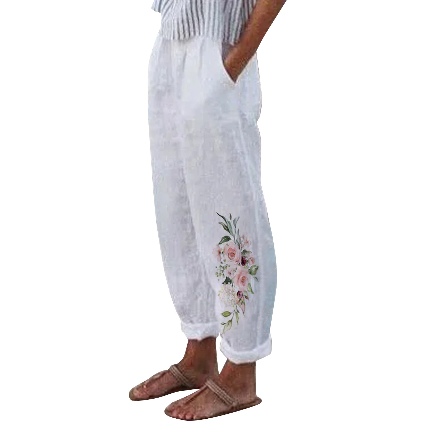 Women's Loose Elastic High Waist Quick Drying Tapered Pants Casual