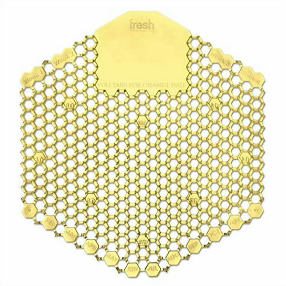 Fresh Produits 3WDSF010I060M10 Écran Désodorisant pour Urinoir 3D, Jaune, Agrumes, 10/boîte