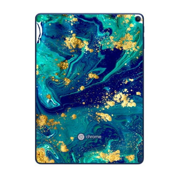 Acer Chromebook Tab 10 12 BLUE AND GOLD MARBLE Laptop Skin