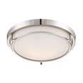 thumbnail image 3 of Trade Winds Slim 2-Light Flush Mount in Polished Nickel, 3 of 4