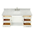 thumbnail image 7 of Ariel S061SCW2RVOWHT Magnolia 60" Free Standing Single Basin Vanity Set - White, 7 of 7
