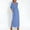 Light Blue, variant on Women's Maxi Dress, Short Sleeve V-Neck Elastic Waist Summer Casual Formal Long Dresses Gray 2XL