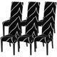 thumbnail image 1 of Juego de 6 Fundas elásticas negras para sillas de comedor SearchI, 1 of 8
