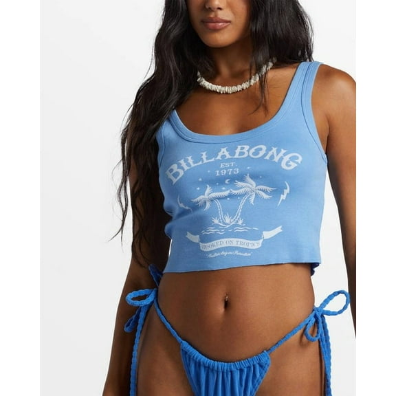 Billabong MARINA Women's Good Vibes Cropped Tank Top, US X-Small