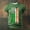 A_Army Green, variant on Mens St.Patrick's Day Themed Graphic T-Shirt Short Sleeve Crew Neck Casual Top with Distressed American Flag & Clover Print Blue L