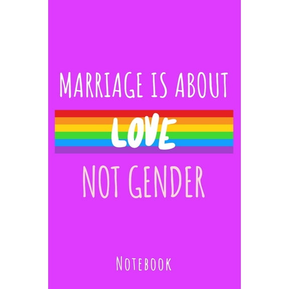 Marriage is About Love Not Gender: A5 Notebook, Dotted, Dot grid 120 pages (Paperback)