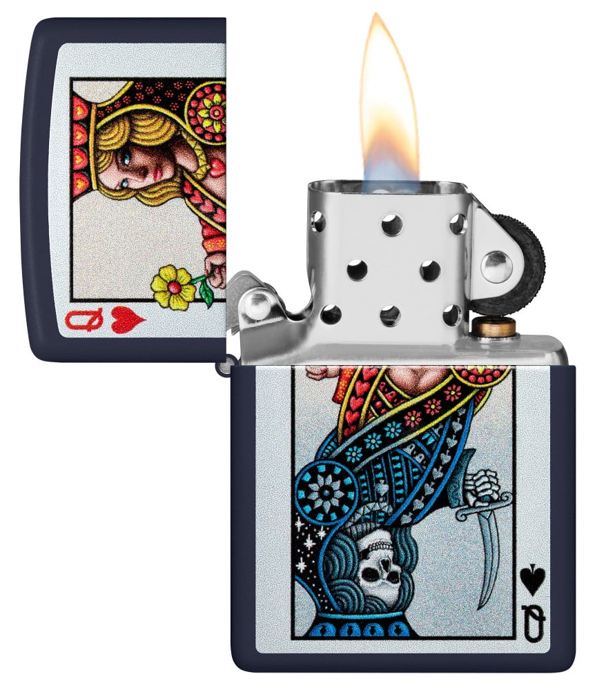 Zippo 48723 Color Image Queen Design Navy Matte Windproof Lighter