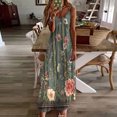 thumbnail image 2 of Ruimatai Women's Flowy V-Neck Printed Maxi Dress Sleeveless Summer Casual Beach Sundress for Travel Party Plus Size, 2 of 5