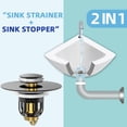 thumbnail image 2 of Universal Bathroom Sink Stopper, Pop Up Sink Stopper with Basket Hair Catcher, Anti Clogging Sink Drain Filter for 1.06"-1.65" Drain Holes, 2 of 14