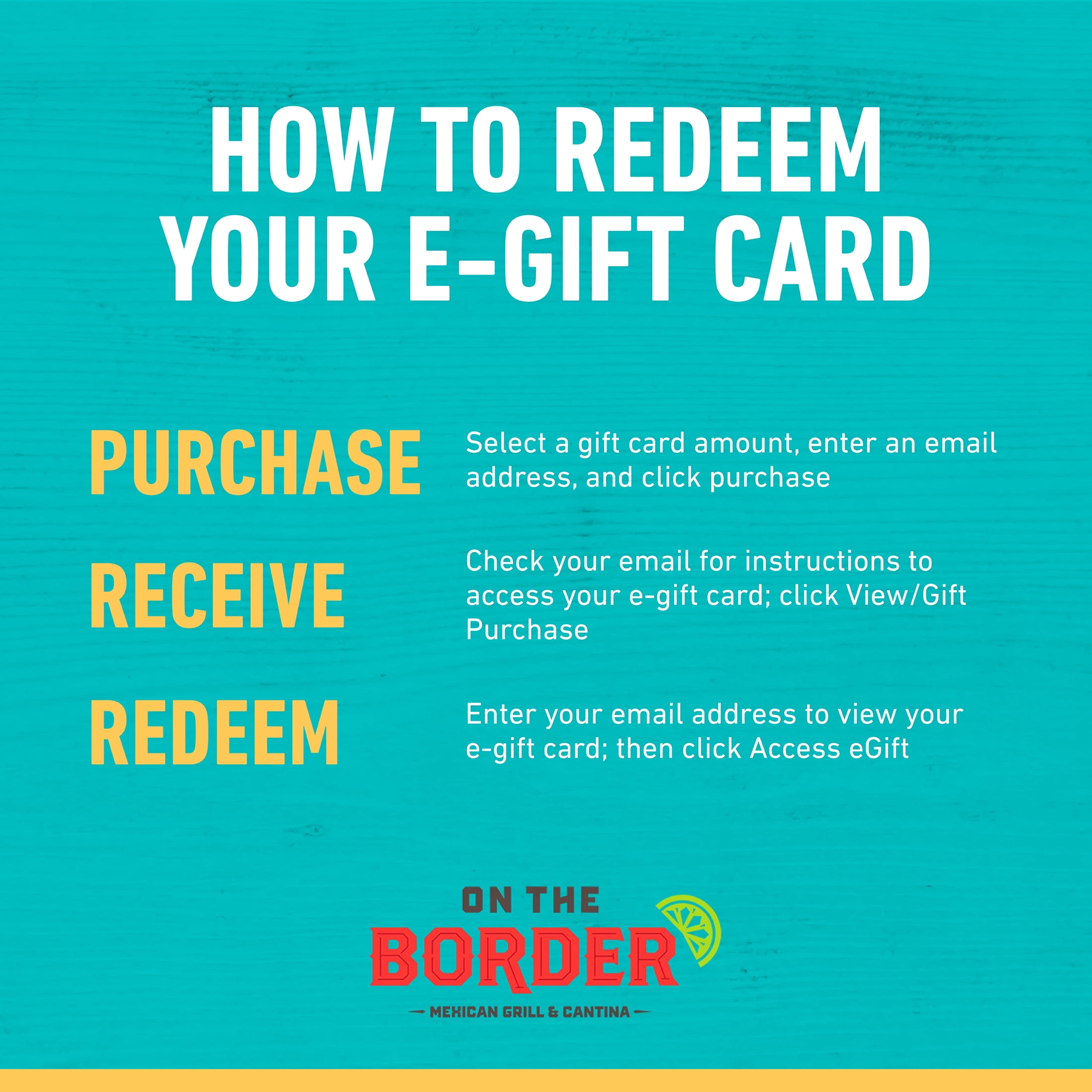 On the Border $50 eGift Card [Email Delivery]