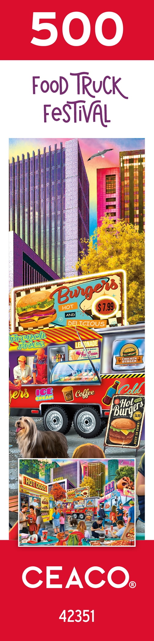 Ceaco Food Truck Festival (PD Moreno) Nina Seven 500 Piece Interlocking Jigsaw Puzzle