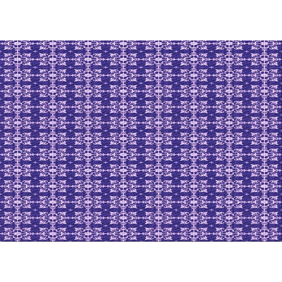Ahgly Company Machine Washable Indoor Rectangle Transitional Bright Lilac Purple Area Rugs, 8' x 12'