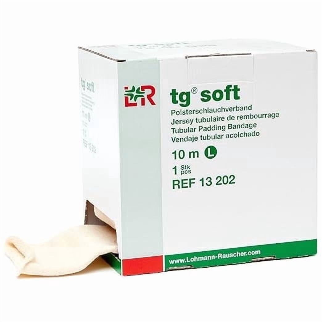 Lohmann & Rauscher Tg Soft Stretchy, Terry Cloth for Sensitive Skin Adhesive Bandage, Beige, L