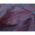 thumbnail image 4 of oneOone Silk Tabby Fabric Leaves & Floral Block Print Fabric BTY 42 Inch Wide, 4 of 4