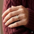 thumbnail image 2 of Diiro Oval Cut Moissanite Diamond Solitaire Ring, 14K Vermeil White Gold Ring, Cathedral Setting Bridal Jewelry, Everyday Wear Promise Ring for Her, 2 of 6