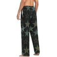 thumbnail image 5 of Men's Pajama Pants with Pockets Sleepwear Lounge Pants Stretch Casual Stars Black 1, 5 of 6