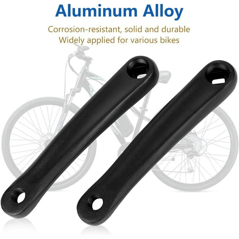 2PCS Bike Crank Arm Bicycle Crank Arm Left Single Chain Crank Arm for Electric Bicycle Folding Bicycle Hybrid Mountain Bicycle Road Bike