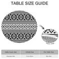 thumbnail image 7 of 44in Round Tablecloth with Elastic Edge, Waterproof Fitted Table Cover for 36-44" Tables, Boho Theme Polyester Reusable Table Cloths Wipe Clean for Picnic, Dining, Outdoor Use and Party Decor, 7 of 7